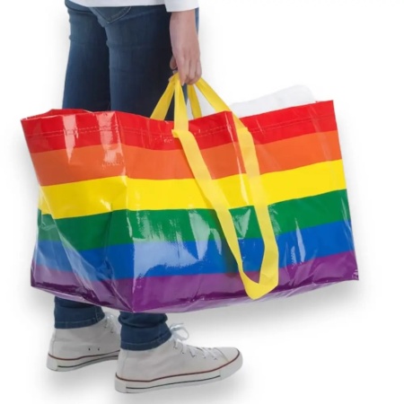 Immagine della borsa XXL da 71 litri nei colori dell'arcobaleno