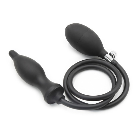 Plug gonfiabile anale/vaginale in silicone nero Mea
