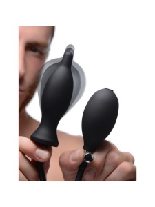 Plug Gonflable Anal/Vaginal Silicone Noir Mea