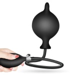 Anal/Vaginal aufblasbarer Plug Silikon Schwarz Mea