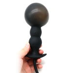 Immagine del plug anale gonfiabile a perline nero di Mea