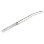 Kit sonore de luxe à extrémité plate en acier inoxydable argent