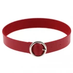 Image du Collier BDSM en Flanelle Rouge