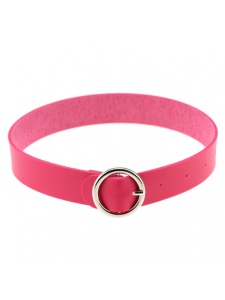 Image of the Pink Flannel BDSM Necklace, a chic erotic accessory