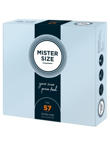 Confezione di preservativi ultrasottili Mister Size Pure Feel da 57 mm