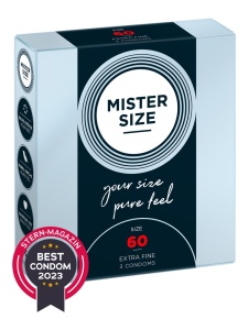 Mister Size 60mm transparent ultra-thin condoms