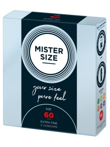 Kondome Mister Size 60mm transparent und ultradünn