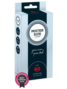 Boîte de préservatifs sur mesure Mister Size de 60 mm