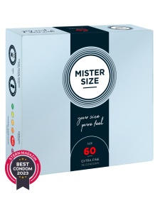 Kondomschachtel Mister Size 60mm Pure Feel