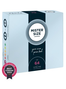 Image du produit Préservatifs Mister Size Pure Feel 64 mm - Pack de 36