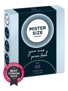 Image du produit Préservatifs Mister Size Pure Feel 69 mm 3pcs