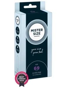 Kondome Mister Size 69 mm ultradünn und transparent