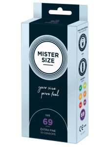 Mister Size 69 mm preservativi ultrasottili e trasparenti