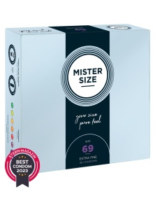 Préservatifs Mister Size Pure Feel 69 mm pour plus grand taille