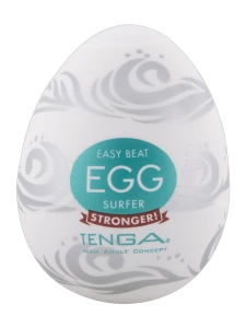 Image of the Tenga Egg Surfer Masturbator with beaded and grooved structure