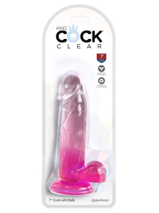 Godemiché King Cock Rose de 20,3 cm pour des sensations réelles