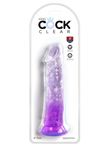 Godemiché King Cock Lila 21,8 cm - Sextoy réaliste et flexible