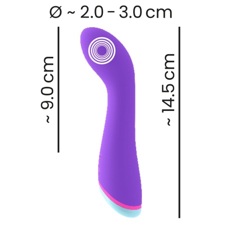 Colourful and versatile Bunt G-Spot vibrator for intense vaginal stimulation