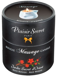 Bild einer Massagekerze Rotholz der Marke Plaisir Secret