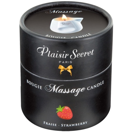 Rote Massagekerze mit Erdbeerduft der Marke Plaisir Secret