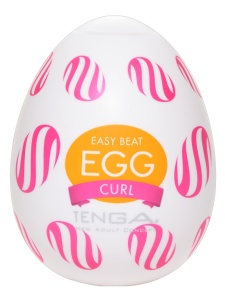 Immagine del masturbatore Tenga Egg Curl, un sextoy compatto ed estendibile