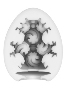 Image of the Tenga Egg Curl masturbator, a compact, extendable sextoy