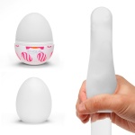 Image of the Tenga Egg Curl masturbator, a compact, extendable sextoy