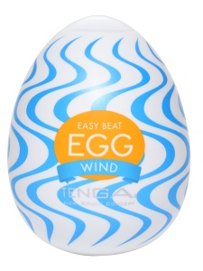 Masturbatore compatto Tenga Egg Wind con struttura di stimolazione ondulata