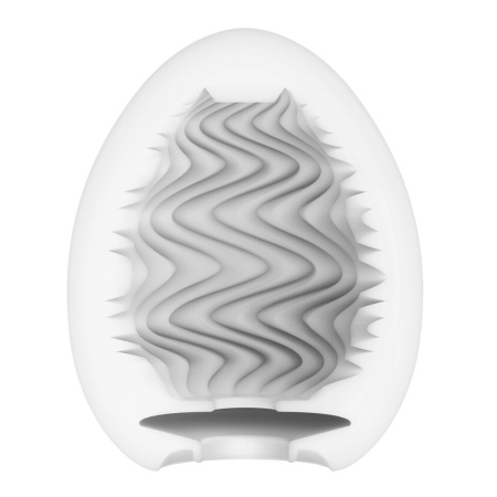 Kompakter Masturbator Tenga Egg Wind mit wellenförmiger Stimulationsstruktur