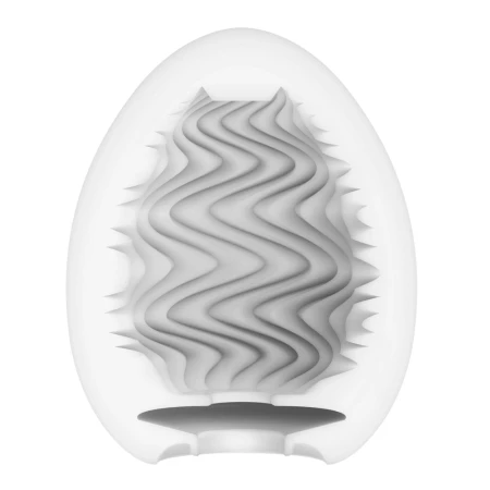 Masturbatore compatto Tenga Egg Wind con struttura di stimolazione ondulata