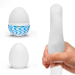 Masturbateur compact Tenga Egg Wind avec structure de stimulation ondulée