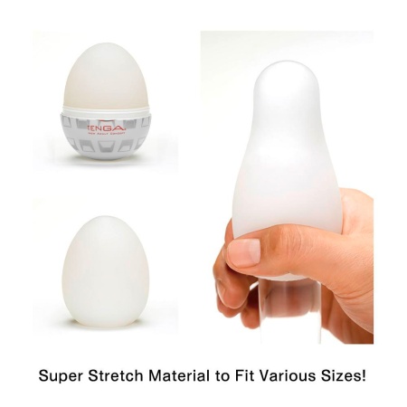Image of the Tenga Egg Boxy Masturbator, compact and versatile fun