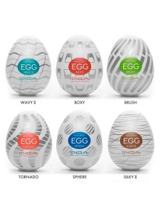 Tenga Egg Masturbator 6er Pack mit verschiedenen Texturen
