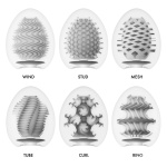 Pack de 6 masturbateurs Tenga Egg Wonder avec différentes textures internes