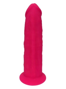صورة الحب الحقيقي Fuchsia Suction Cup Dildo، لعبة جنسية واقعية من Dream Toys