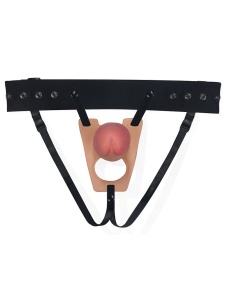 Image of the LoveToy Strap-On Harness with Dildo 22 cm in Nude colour
