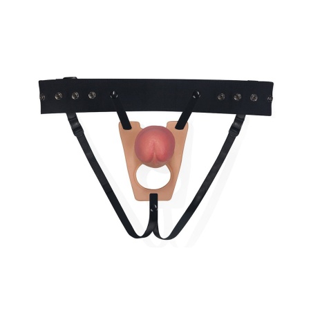 Image du Harnais Strap-On LoveToy avec Dildo de 22 cm en couleur Nude