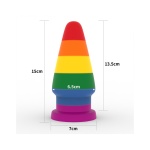 Immagine del LoveToy Prider Rainbow Anal Plug multicolore
