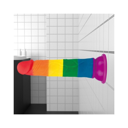 Rainbow-coloured dildo by LoveToy