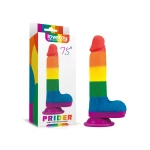 LoveToy Rainbow Dildo da 19,5 cm - Sextoy unico e colorato