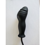 Innovative anal sex toy, Black Inflatable Dildo in natural latex