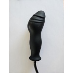 Innovativo sex toy anale, Dildo gonfiabile nero in lattice naturale