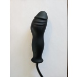 Innovativo sex toy anale, Dildo gonfiabile nero in lattice naturale