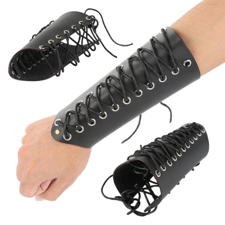 Bracelet BDSM en Faux Cuir Noir, ajustable et robuste