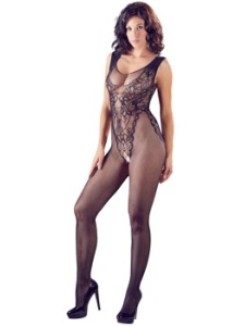 Image of the Elegance Black Bodystocking Jumpsuit by NO:XQSE