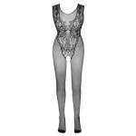 Image of the Elegance Black Bodystocking Jumpsuit by NO:XQSE