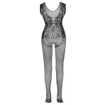 Image of the Elegance Black Bodystocking Jumpsuit by NO:XQSE