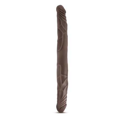 Image of the 35.5 cm Blush Dr. Skin double dildo