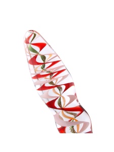 Image of the NARA glass Dildo, red/green sextoy for intense stimulation