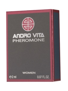 Frau, die das Pheromonparfüm Andro Vita aufträgt
